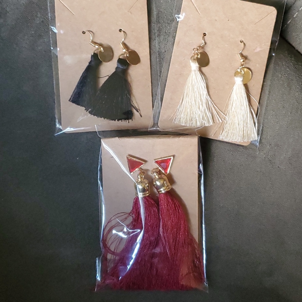 3 pair of earrings